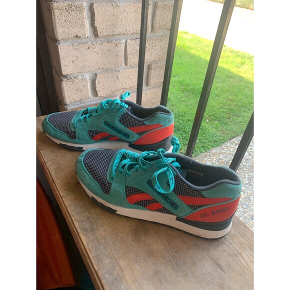 Reebok GL 6000 Sneakers Blue Coral Shoes Athletic Workout Men's Size 9 - Picture 2 of 7